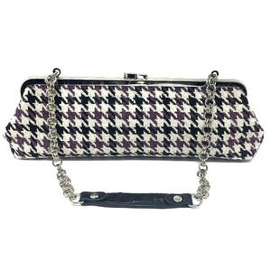 Apt 9 houndstooth handbag purse plum/black